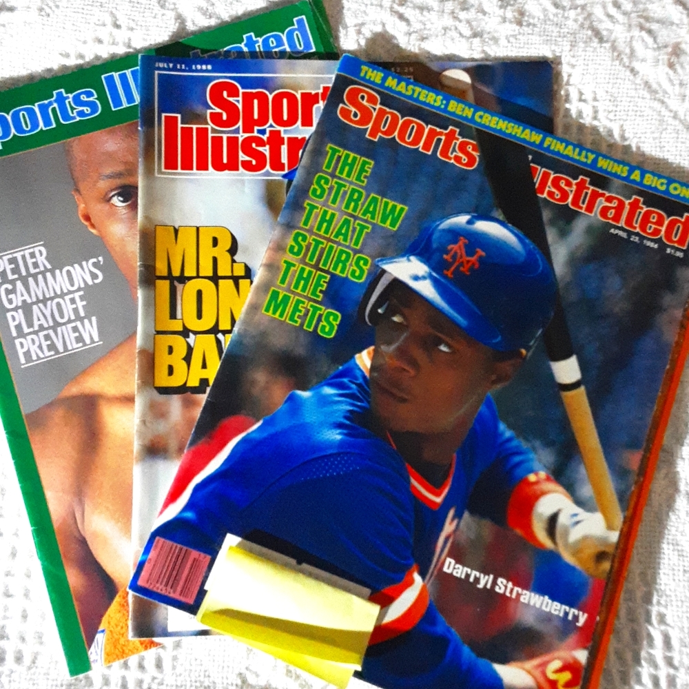 3 Vintage Darryl Strawberry MLB Sports Illustrated Magazines